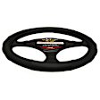 3421BK Comfort Grips Carbon Gripper Steering Wheel Cover - Black, Leatherette Vinyl, Universal 13.5-14.4 in., Slip-On, Sold individually