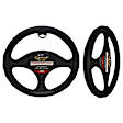 3421BK Comfort Grips Carbon Gripper Steering Wheel Cover - Black, Leatherette Vinyl, Universal 13.5-14.4 in., Slip-On, Sold individually