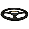 3422BK Comfort Grips Carbon Gripper Steering Wheel Cover - Black, Leatherette Vinyl, Universal 14.5-15.4 in., Slip-On, Sold individually