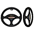 3422BK Comfort Grips Carbon Gripper Steering Wheel Cover - Black, Leatherette Vinyl, Universal 14.5-15.4 in., Slip-On, Sold individually