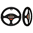 3423BK Comfort Grips Carbon Gripper Steering Wheel Cover - Black, Leatherette Vinyl, Universal 15.5-16.5 in., Slip-On, Sold individually