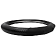 3423BK Comfort Grips Carbon Gripper Steering Wheel Cover - Black, Leatherette Vinyl, Universal 15.5-16.5 in., Slip-On, Sold individually