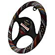 3451BK Comfort Grips Boho Steering Wheel Cover - Boho-patterned, Woven fabric, Universal 13.5-14.5 in., Slip-On, Sold individually