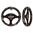 3451BK Comfort Grips Boho Steering Wheel Cover - Boho-patterned, Woven fabric, Universal 13.5-14.5 in., Slip-On, Sold individually