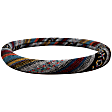 3451BK Comfort Grips Boho Steering Wheel Cover - Boho-patterned, Woven fabric, Universal 13.5-14.5 in., Slip-On, Sold individually