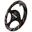 3452BK Comfort Grips Boho Steering Wheel Cover - Boho-patterned, Woven fabric, Universal 14.5-15.5 in., Slip-On, Sold individually
