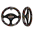 3452BK Comfort Grips Boho Steering Wheel Cover - Boho-patterned, Woven fabric, Universal 14.5-15.5 in., Slip-On, Sold individually