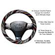 3452BK Comfort Grips Boho Steering Wheel Cover - Boho-patterned, Woven fabric, Universal 14.5-15.5 in., Slip-On, Sold individually