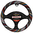 3453BK Comfort Grips Boho Steering Wheel Cover - Boho-patterned, Woven fabric, Universal 15.5-16 in., Slip-On, Sold individually