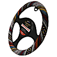 3453BK Comfort Grips Boho Steering Wheel Cover - Boho-patterned, Woven fabric, Universal 15.5-16 in., Slip-On, Sold individually