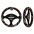 3453BK Comfort Grips Boho Steering Wheel Cover - Boho-patterned, Woven fabric, Universal 15.5-16 in., Slip-On, Sold individually