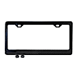 LF01 License Plate Frame - Gloss Black, Stainless Steel, Universal, Sold individually