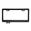 LF01 License Plate Frame - Gloss Black, Stainless Steel, Universal, Sold individually