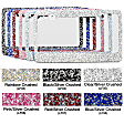 LF07 License Plate Frame - Red and Silver Crystals, Stainless Steel, Universal, Sold Individually
