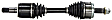 9631N Front, Driver Side Axle Assembly - New Sold Individually