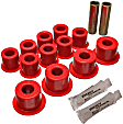 14.2102R Leaf Spring Bushing - Red, Polyurethane, Direct Fit, 2-spring-and-shackle set