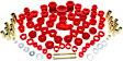 16.18105R Master Bushing Kit - Red, Polyurethane, Direct Fit, Kit