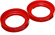 16.6104R Coil Spring Insulator - Red, Polyurethane, Direct Fit, Set of 2