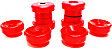 16.8103R Shock Bushing - Red, Polyurethane, 2-Piece, Direct Fit, Set of 4