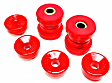 16.8103R Shock Bushing - Red, Polyurethane, 2-Piece, Direct Fit, Set of 4