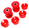 16.8103R Shock Bushing - Red, Polyurethane, 2-Piece, Direct Fit, Set of 4