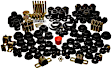 2.18106G Master Bushing Kit - Black, Polyurethane, Direct Fit, Kit