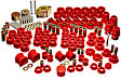 2.18108R Master Bushing Kit - Red, Polyurethane, Direct Fit