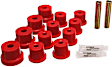 3.2122R Leaf Spring Bushing - Red, Polyurethane, Direct Fit, 2-spring-and-shackle set