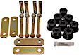3.2137G Leaf Spring Shackles and Hangers - Black, Polyurethane, Direct Fit, 2-spring set