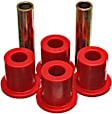4.2128R Leaf Spring Bushing - Red, Polyurethane, Direct Fit, 2-shackle-eye set