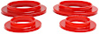 4.6101R Coil Spring Insulator - Red, Polyurethane, Direct Fit, Set of 4