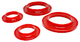 4.6101R Coil Spring Insulator - Red, Polyurethane, Direct Fit, Set of 4