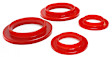 4.6101R Coil Spring Insulator - Red, Polyurethane, Direct Fit, Set of 4