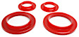 4.6101R Coil Spring Insulator - Red, Polyurethane, Direct Fit, Set of 4