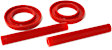 4.6102R Coil Spring Insulator - Red, Polyurethane, Direct Fit, Set of 4