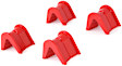 4.7101R Radius Arm Bushing - Red, Polyurethane, Direct Fit, Set of 4