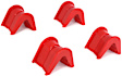 4.7101R Radius Arm Bushing - Red, Polyurethane, Direct Fit, Set of 4