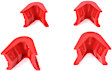 4.7101R Radius Arm Bushing - Red, Polyurethane, Direct Fit, Set of 4