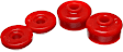 5.8103R Shock Bushing - Red, Polyurethane, Direct Fit, Set of 4