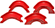 7.10101R Steering Rack Bushing - Red, Polyurethane, Direct Fit, Kit