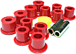 Leaf Spring Bushing - Red, Polyurethane, Direct Fit, 2-spring-and-shackle set
