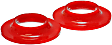 9.6106R Coil Spring Insulator - Red, Polyurethane, Universal, Set of 2