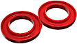 9.6107R Coil Spring Insulator - Red, Polyurethane, Universal, Set of 2