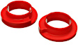 9.6117R Coil Spring Insulator - Red, Polyurethane, Universal, Set of 2