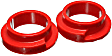 9.6119R Coil Spring Insulator - Red, Polyurethane, Universal, Set of 2