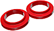 9.6120R Coil Spring Insulator - Red, Polyurethane, Universal, Set of 2