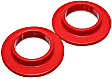 9.6121R Coil Spring Insulator - Red, Polyurethane, Universal, Set of 2