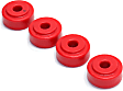 9.8101R Shock Bushing - Red, Polyurethane, 1-Piece, Universal, Set of 4