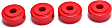 9.8101R Shock Bushing - Red, Polyurethane, 1-Piece, Universal, Set of 4