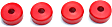 9.8101R Shock Bushing - Red, Polyurethane, 1-Piece, Universal, Set of 4